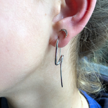 Load image into Gallery viewer, Sterling Silver Loop the Loop Earrings