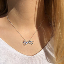Load image into Gallery viewer, Running Fox Silver Necklace
