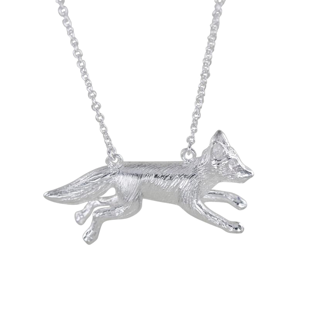 Running Fox Silver Necklace