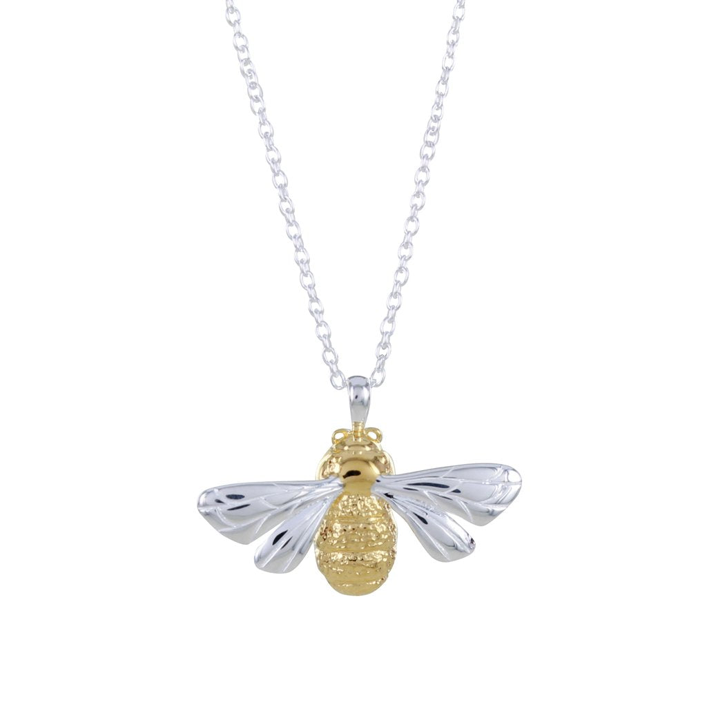 Queen Bee Silver and Gold Necklace